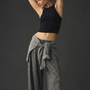 Maeve Plaid Pleated Pants